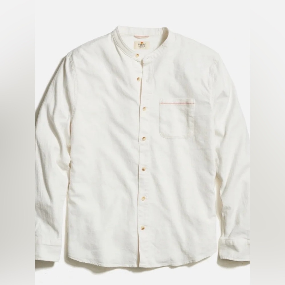 Marine Layer Banded Collar Stretch Selvage Shirt